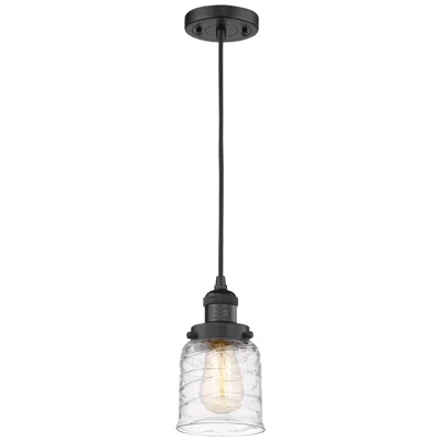 Innovations Lighting Franklin Restoration Bell 5" Matte Black Corded Mini Pendant W/ Deco S