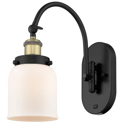 Innovations Lighting Franklin Restoration Bell 5" White Shade Black Brass Incandescent Scon