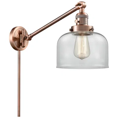 Innovations Lighting Franklin Restoration Bell 8" Antique Copper Swing Arm W/ Clear Shade