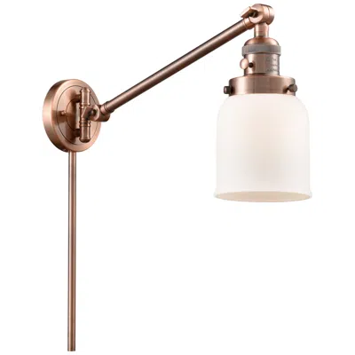 Innovations Lighting Franklin Restoration Bell 8" Antique Copper Swing Arm W/ Matte White S