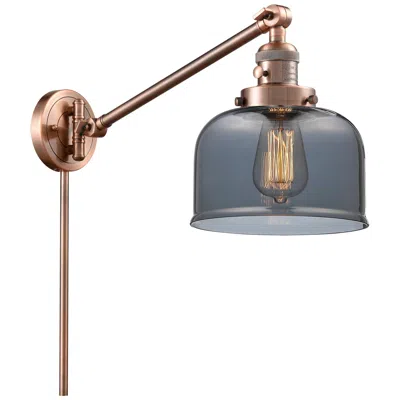 Innovations Lighting Franklin Restoration Bell 8" Antique Copper Swing Arm W/ Plated Smoke
