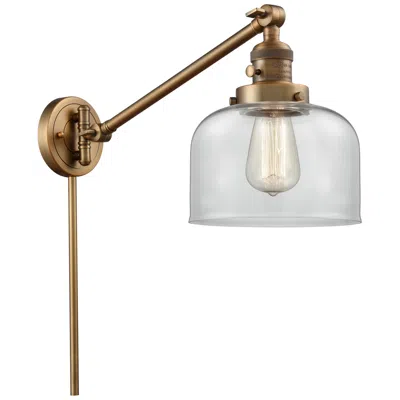 Innovations Lighting Franklin Restoration Bell 8" Brushed Brass Swing Arm W/ Clear Shade