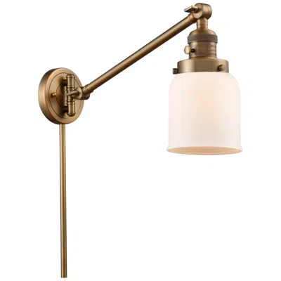 Innovations Lighting Franklin Restoration Bell 8" Brushed Brass Swing Arm W/ Matte White Sh