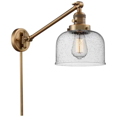 Innovations Lighting Franklin Restoration Bell 8" Brushed Brass Swing Arm W/ Seedy Shade