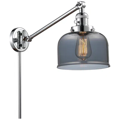 Innovations Lighting Franklin Restoration Bell 8" Chrome Swing Arm W/ Smoke Shade
