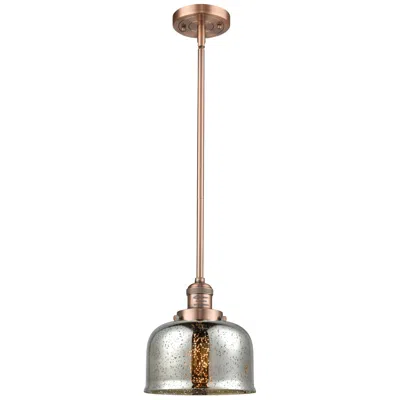 Innovations Lighting Franklin Restoration Bell 8" Copper Stemmed Mini Pendant W/ Mercury Sh