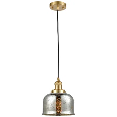 Innovations Lighting Franklin Restoration Bell 8" Gold Corded Mini Pendant W/ Mercury Shade