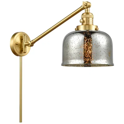 Innovations Lighting Franklin Restoration Bell 8" Gold Swing Arm W/ Silver Plated Mercury S