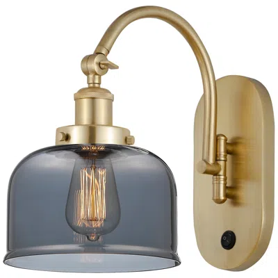 Innovations Lighting Franklin Restoration Bell 8" Incandescent Sconce - Gold - Smoke Shade