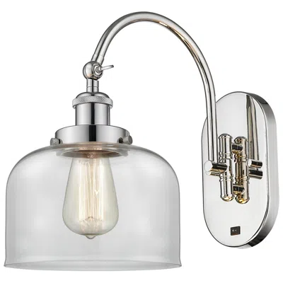Innovations Lighting Franklin Restoration Bell 8" Incandescent Sconce - Nickel - Clear Shad