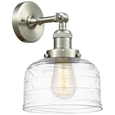 Innovations Lighting Franklin Restoration Bell 8" Incandescent Sconce - Nickel - Swirl Shad