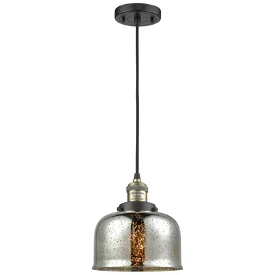 Innovations Lighting Franklin Restoration Bell 8" Led Mini Pendant - Black Brass - Mercury