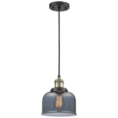 Innovations Lighting Franklin Restoration Bell 8" Led Mini Pendant - Black Brass - Plated S