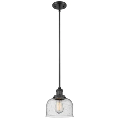 Innovations Lighting Franklin Restoration Bell 8" Led Mini Pendant - Matte Black - Seedy