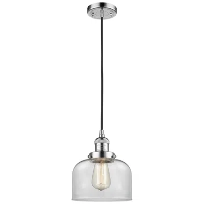 Innovations Lighting Franklin Restoration Bell 8" Led Mini Pendant - Polished Chrome - Clear