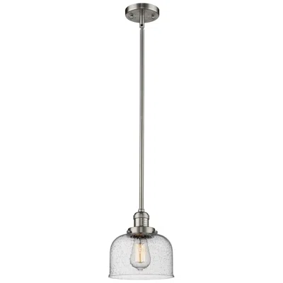 Innovations Lighting Franklin Restoration Bell 8" Led Mini Pendant - Satin Nickel - Seedy