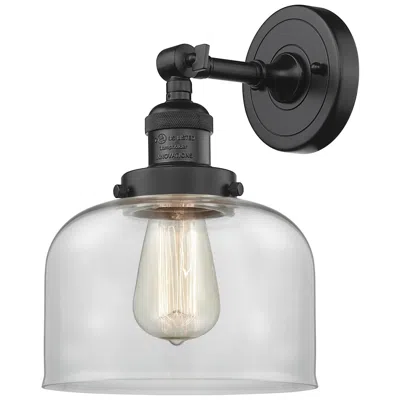 Innovations Lighting Franklin Restoration Bell 8" Led Sconce - Bronze Finish - Clear Shade