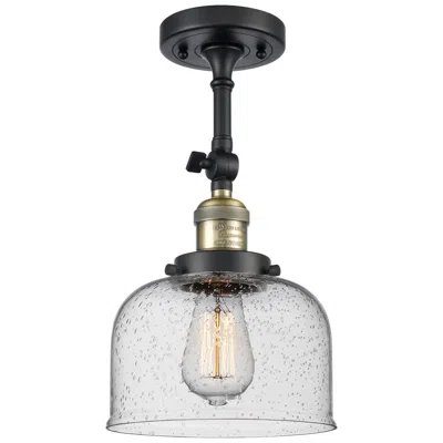 Innovations Lighting Franklin Restoration Bell  8" Led Semi-flush Mount - Black Brass - See