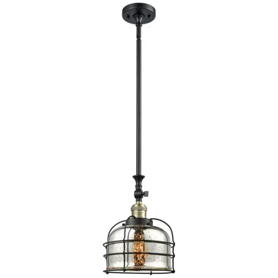 Innovations Lighting Franklin Restoration Bell Cage 9" Black Brass Mini Pendant W/ Mercury