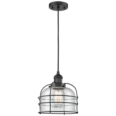 Innovations Lighting Franklin Restoration Bell Cage 9" Led Mini Pendant - Matte Black - See