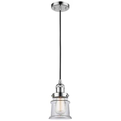 Innovations Lighting Franklin Restoration Canton 5" Chrome Corded Mini Pendant W/ Clear Sha