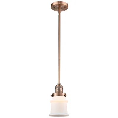 Innovations Lighting Franklin Restoration Canton 5" Copper Stemmed Mini Pendant W/ White Sh
