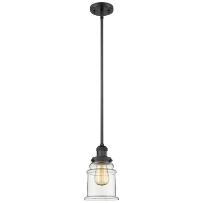 Innovations Lighting Franklin Restoration Canton 7" Led Mini Pendant - Matte Black - Clear