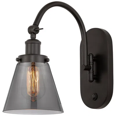Innovations Lighting Franklin Restoration Cone 6" Incandescent Sconce - Bronze - Smoke Shad