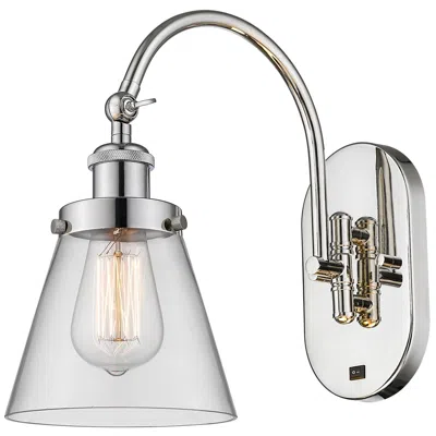 Innovations Lighting Franklin Restoration Cone 6" Incandescent Sconce - Nickel - Clear Shad