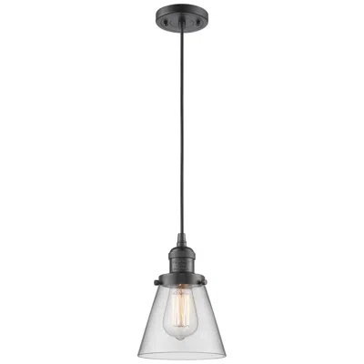 Innovations Lighting Franklin Restoration Cone 6" Led Mini Pendant - Oil Rubbed Bronze - Clear
