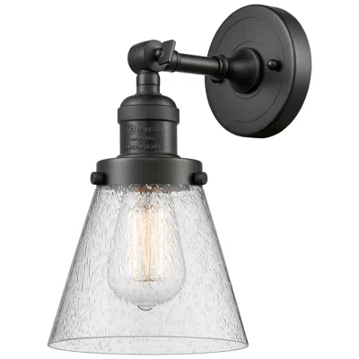 Innovations Lighting Franklin Restoration Cone 6" Led Sconce - Bronze Finish - Seedy Shade