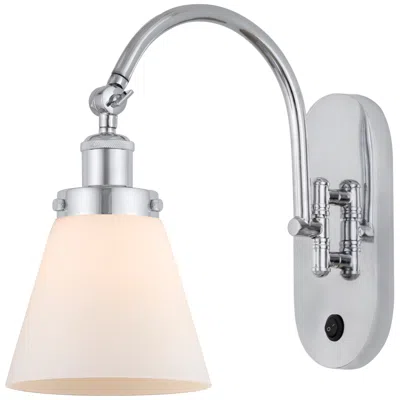 Innovations Lighting Franklin Restoration Cone 6" Led Sconce - Chrome Finish - Matte White