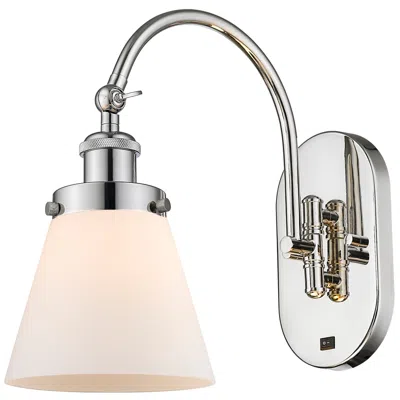 Innovations Lighting Franklin Restoration Cone 6" Led Sconce - Nickel Finish - Matte White