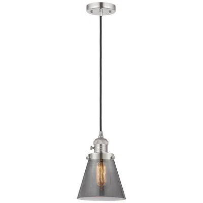 Innovations Lighting Franklin Restoration Cone 6" Mini Pendant - Polished Nickel - Plated S