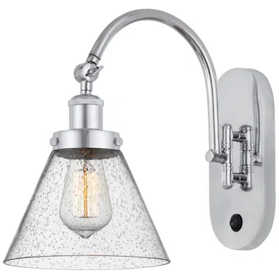 Innovations Lighting Franklin Restoration Cone 8" Incandescent Sconce - Chrome - Seedy Shad