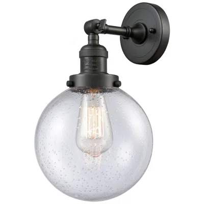Innovations Lighting Franklin Restoration Large Beacon 8" Bronze Sconce W/ Seedy Shade