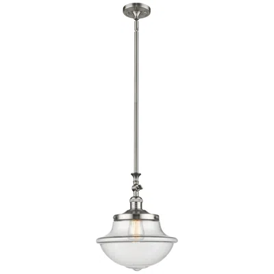 Innovations Lighting Franklin Restoration Oxford 12" Brushed Nickel Mini Pendant W/ Clear S