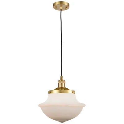 Innovations Lighting Franklin Restoration Oxford 12" Gold Corded Mini Pendant W/ White Shad
