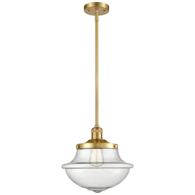 Innovations Lighting Franklin Restoration Oxford 12" Gold Stemmed Mini Pendant W/ Seedy Sha