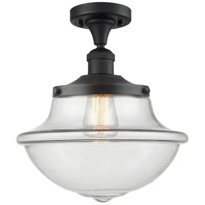Innovations Lighting Franklin Restoration Oxford 12" Led Semi-flush Mount - Matte Black - C