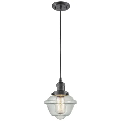 Innovations Lighting Franklin Restoration Oxford 8" Bronze Corded Mini Pendant W/ Seedy Sha