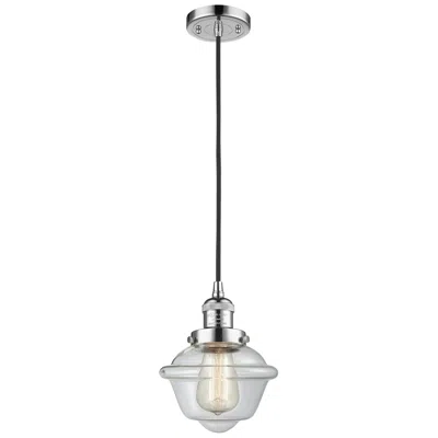 Innovations Lighting Franklin Restoration Oxford 8" Chrome Corded Mini Pendant W/ Clear Sha