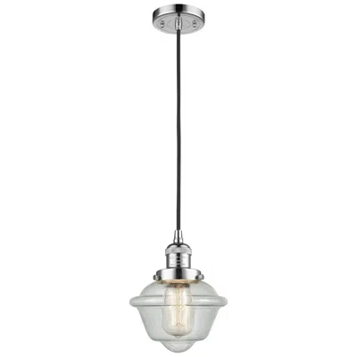 Innovations Lighting Franklin Restoration Oxford 8" Chrome Corded Mini Pendant W/ Seedy Sha