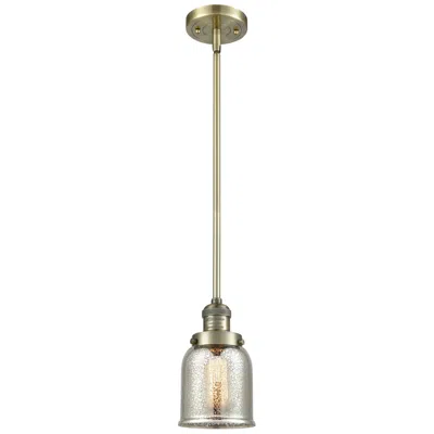 Innovations Lighting Franklin Restoration Small Bell 5" Brass Mini Pendant W/ Mercury Shade