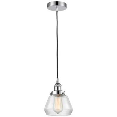 Innovations Lighting Fulton 7" Polished Chrome Mini Pendant W/ Clear Shade