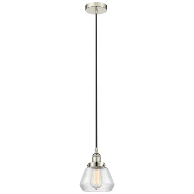 Innovations Lighting Fulton 7" Polished Nickel Mini Pendant W/ Clear Shade