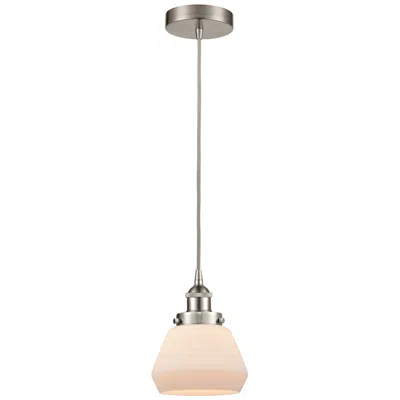 Innovations Lighting Fulton 7" Wide Brushed Satin Nickel Mini Pendant