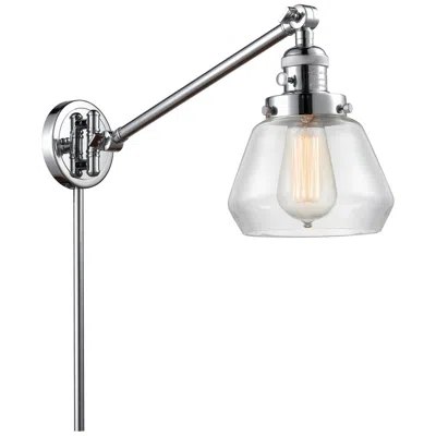 Innovations Lighting Fulton 8" Polished Chrome Swing Arm W/ Clear Shade