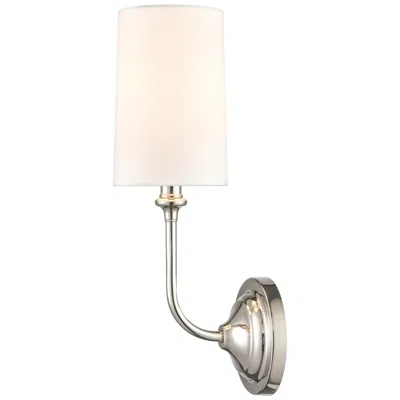 Innovations Lighting Giselle 5" Polished Nickel Sconce W/ Off-white Shade