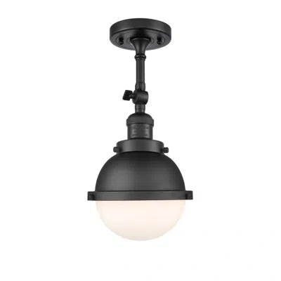 Innovations Lighting Glass Led Semi Flush Mount In Black